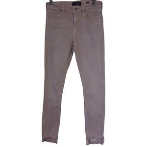 Lucky Brand Jeans 0/25 Pink Ava Mid Rise Skinny raw step down hem